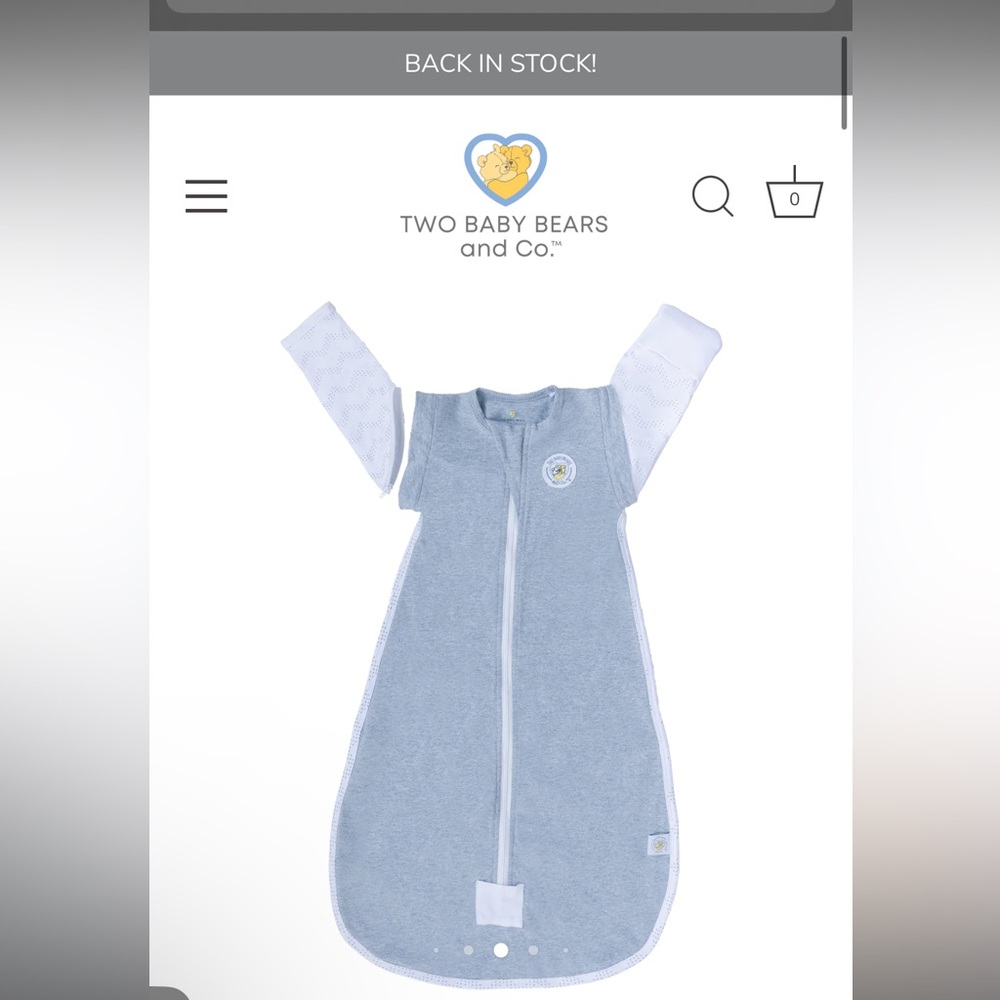 Two Baby Bears & co half up sleeves sack